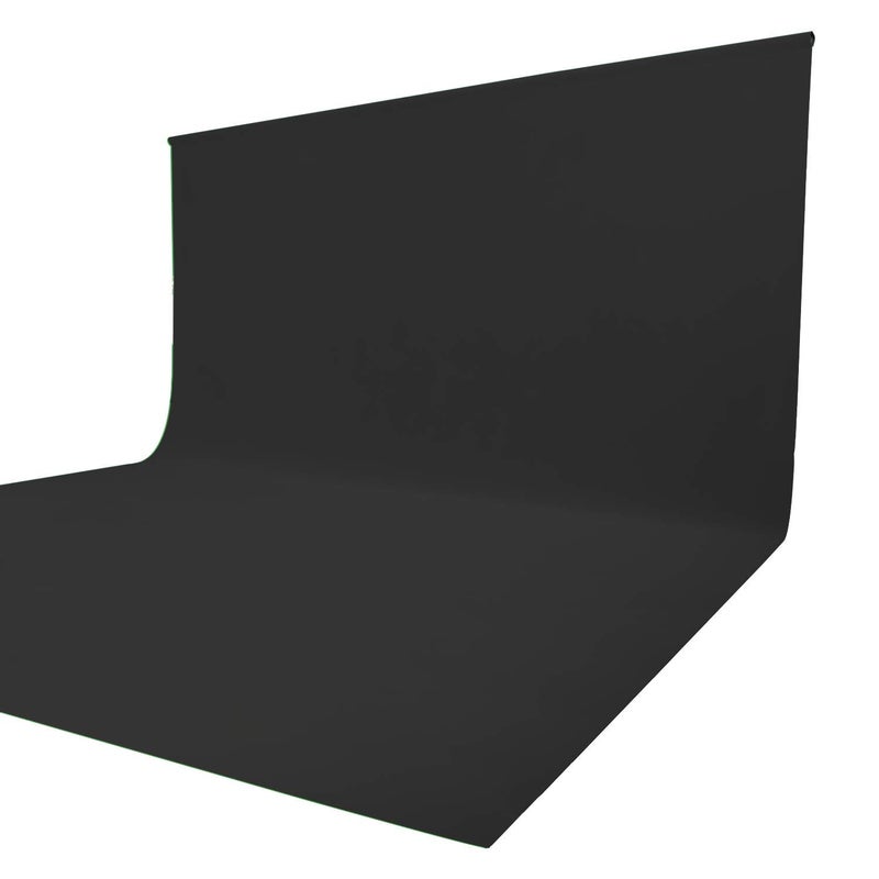 ISSUNTEX 6X9 ft Background Muslin Backdrop, Photo Studio, Collapsible High Density Screen for Video Photography and Television-Black - Image 1